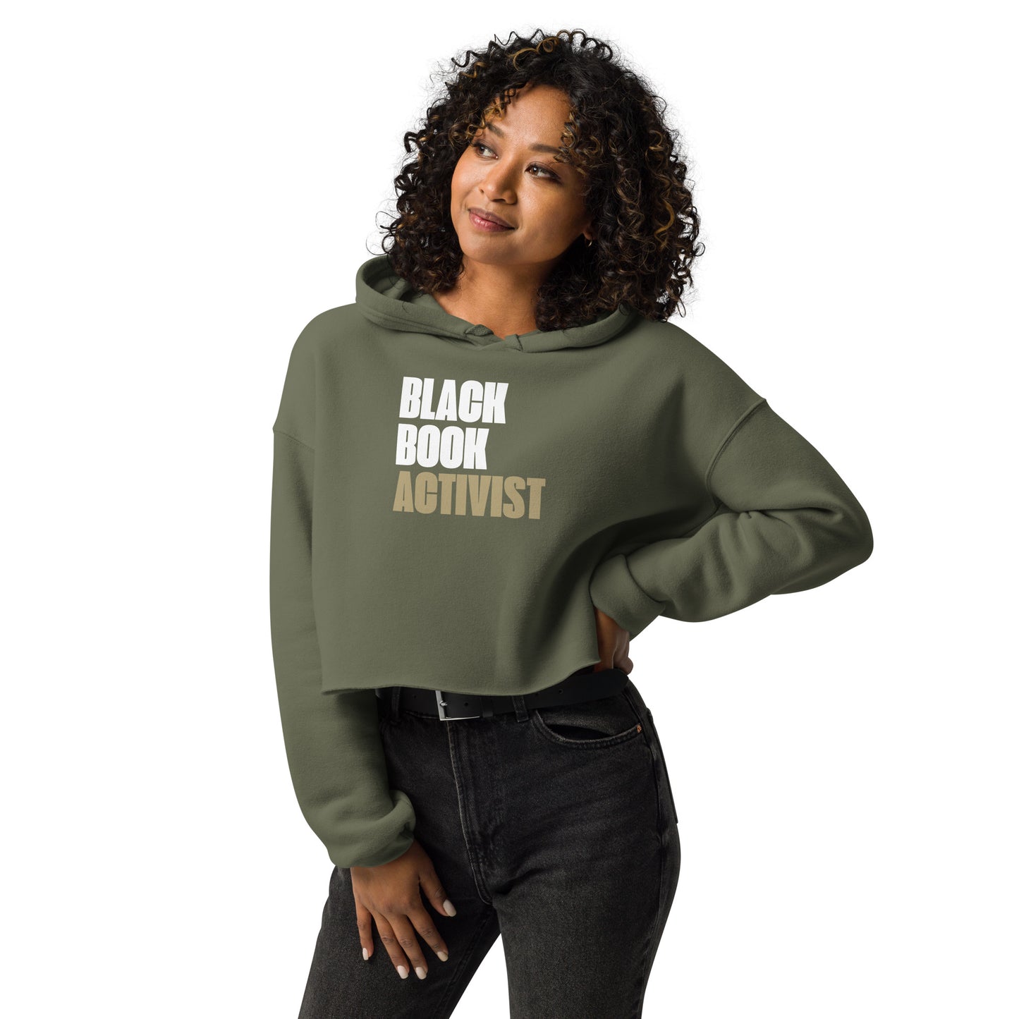Black Book Activist Crop Hoodie