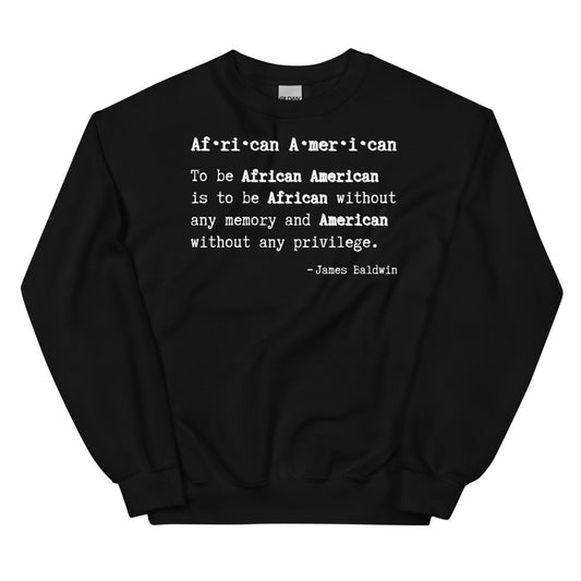 African American by Baldwin Crewneck