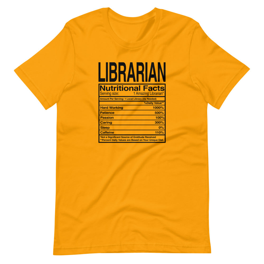 Librarian Nutritional Facts T-Shirt