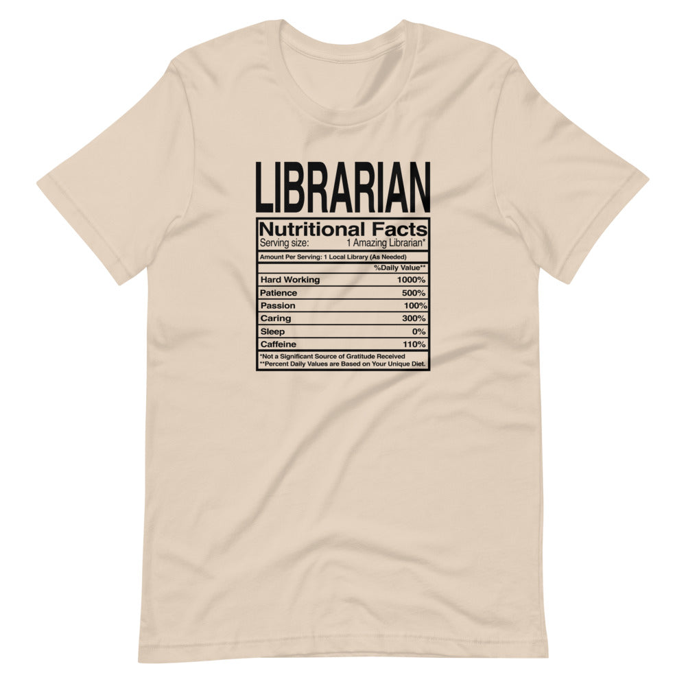 Librarian Nutritional Facts T-Shirt
